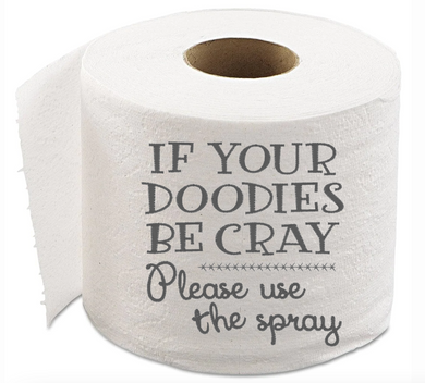 Embroidered Paper Towel | If your Doodies be Cray Please use the Spray