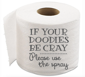 Embroidered Paper Towel | If your Doodies be Cray Please use the Spray