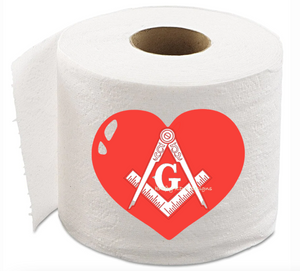 Masonic with Heart Custom Toilet Paper