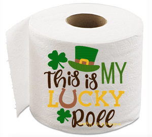 Embroidered Toilet Paper | This is my Lucky Roll